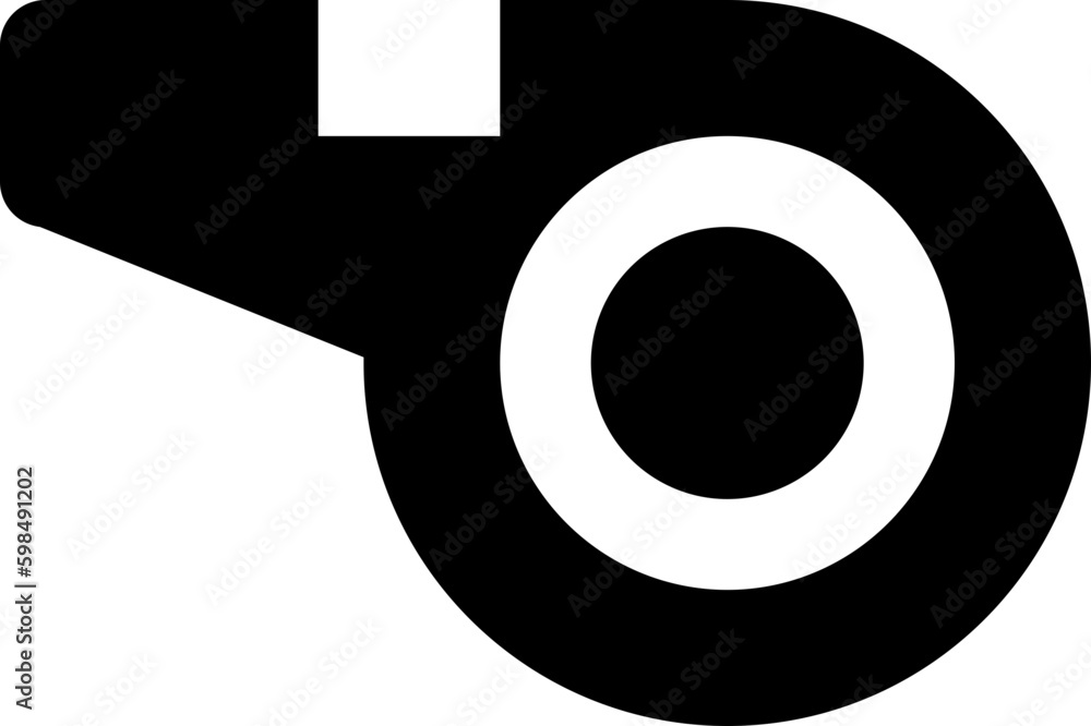 Whistle black solid icon Whistle black solid icon