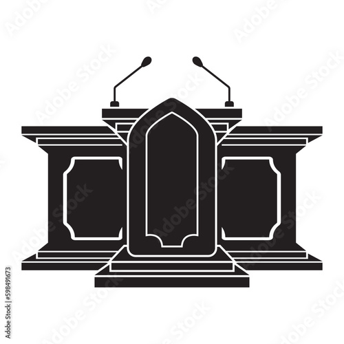 Pulpit symbol icon,logo vector illustration design template