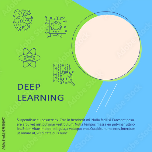 Deep learning banner with place for text