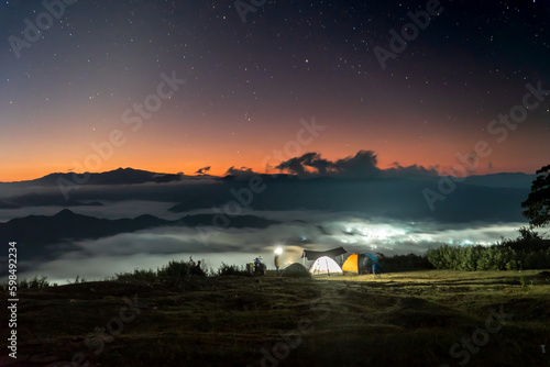 Mountain Mist: A Serene Camping Experience Amidst Nature's Beauty © elwathan
