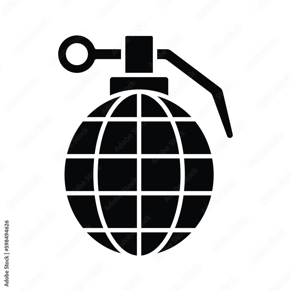 grenade icon vector design template in white background grenade icon vector design template in white background