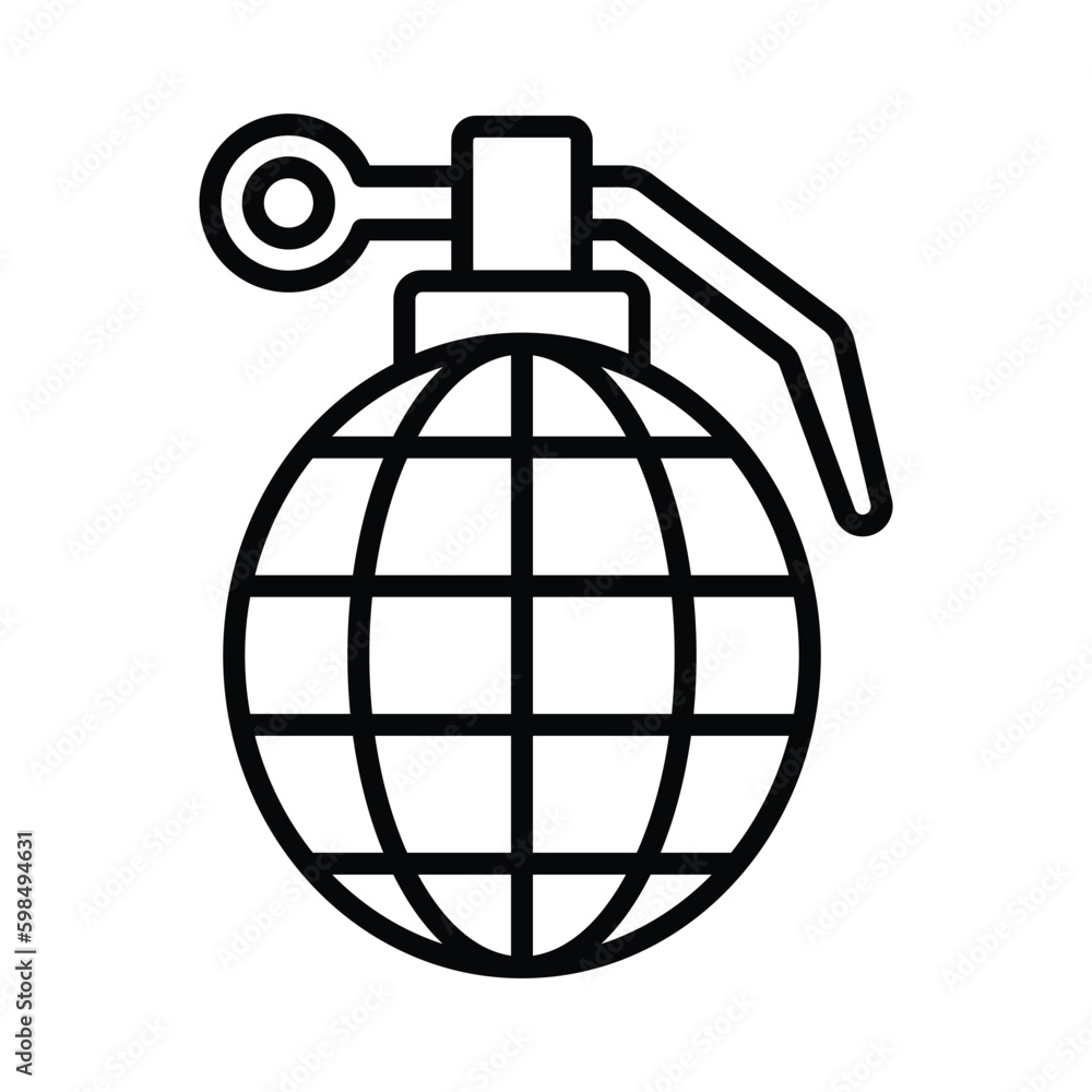 grenade icon vector design template in white background grenade icon vector design template in white background