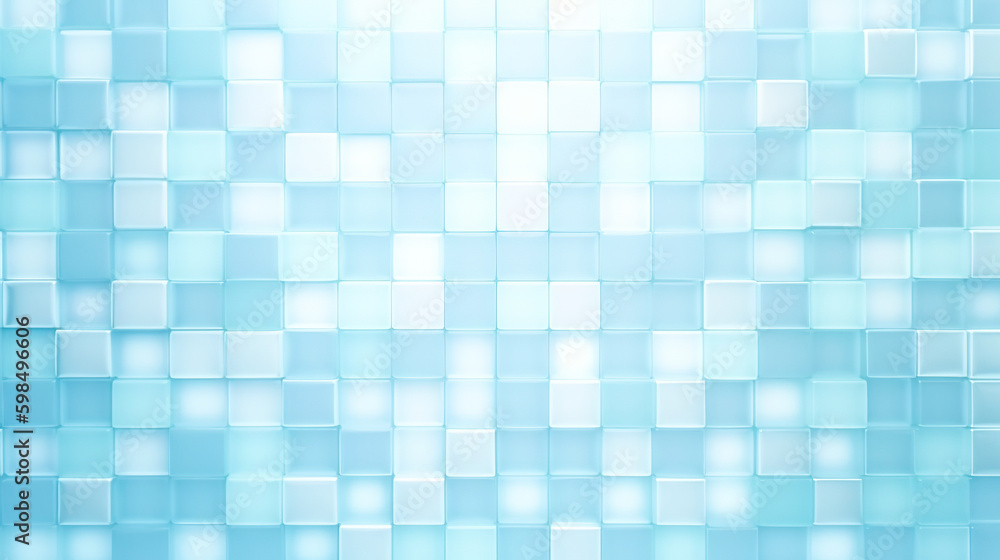 透明感のある水色スクエア模様の背景 Generative AI 透明感のある水色スクエア模様の背景 Generative AI