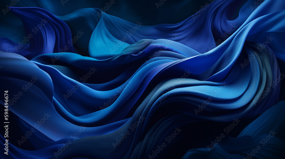 Obraz premium silk waves background. Generative AI