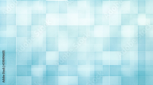 透明感のある水色スクエア模様の背景　Generative AI