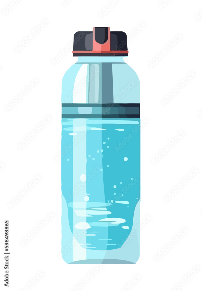 Purified water in plastic bottle with label Generative AI Purified water in plastic bottle with label Generative AI