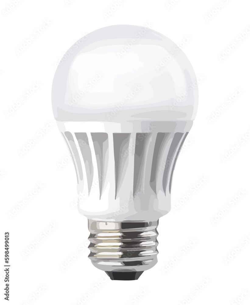 Efficient lightbulb glows bright Generative AI