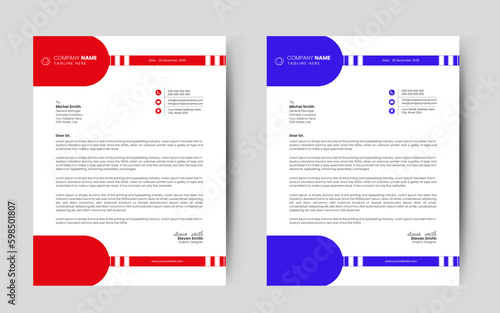 Modern Creative & Clean business style letterhead bundle for your corporate project design.	

