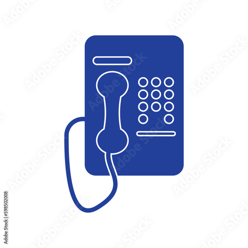 Payphone symbol icon, logo vector illustration design template