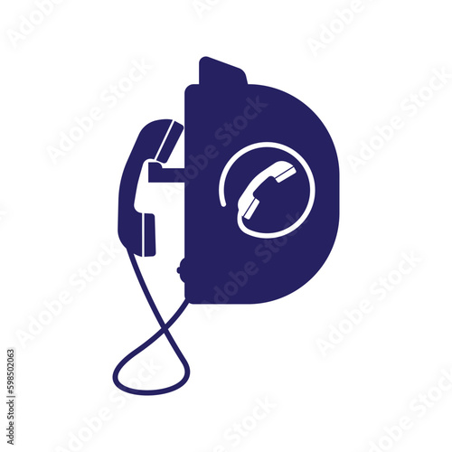 Payphone symbol icon, logo vector illustration design template