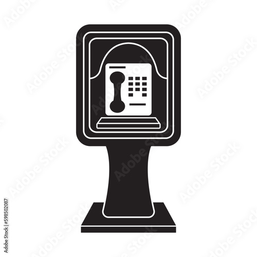Payphone symbol icon, logo vector illustration design template