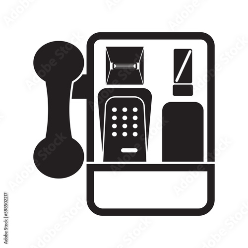 Payphone symbol icon, logo vector illustration design template