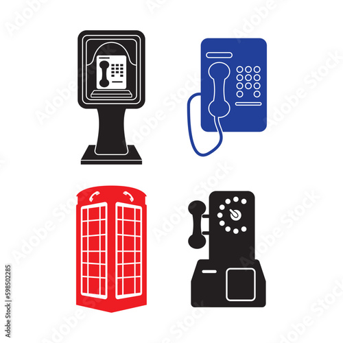 Payphone symbol icon, logo vector illustration design template