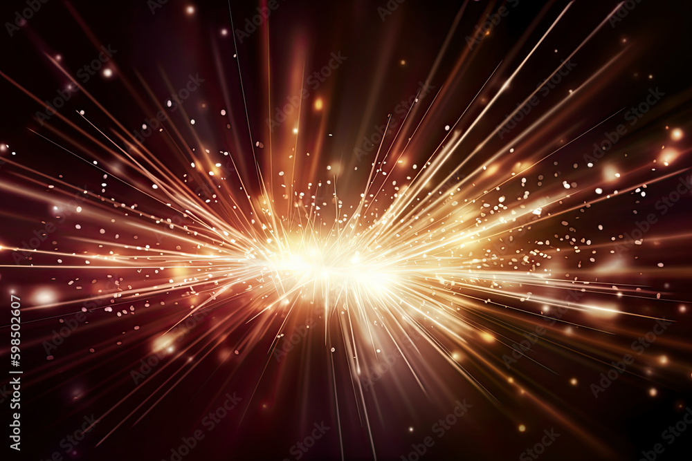 Abstract light rays effect with dots and sparks Abstract light rays effect with dots and sparks