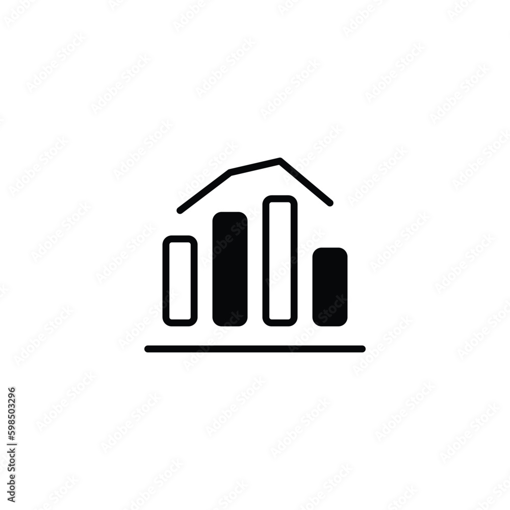 Graph icon design with white background stock illustration Graph icon design with white background stock illustration