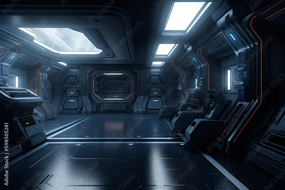 Obraz premium Space environment, ready for comp of your characters.3D rendering