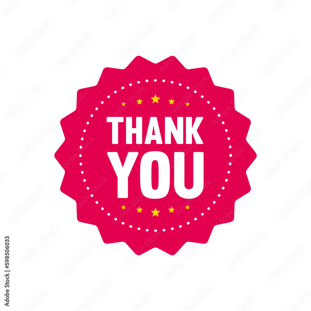 Thank You Isolated Vector Label