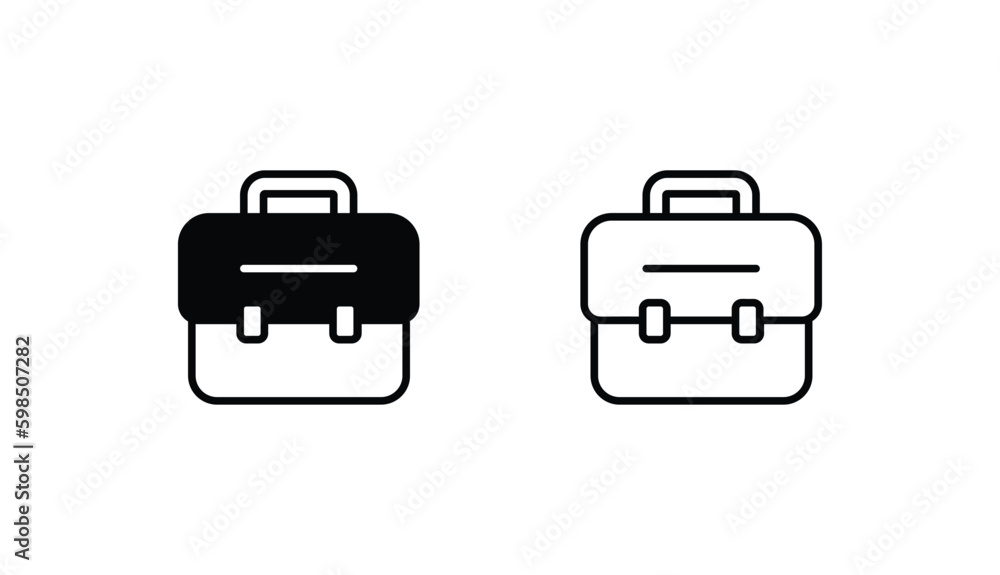 Briefcase icon design with white background stock illustration Briefcase icon design with white background stock illustration
