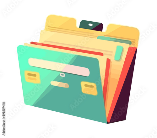 binder symbolizes organized business archives Generative AI