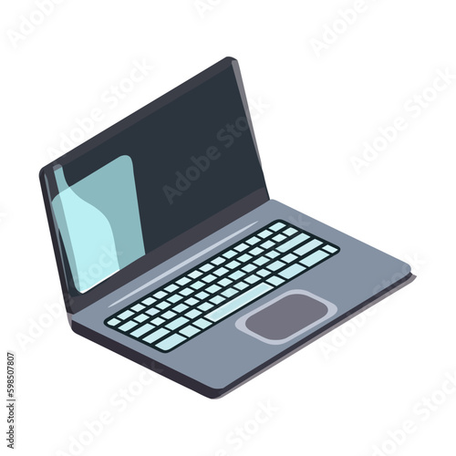 Modern laptop icon wireless technology Generative AI
