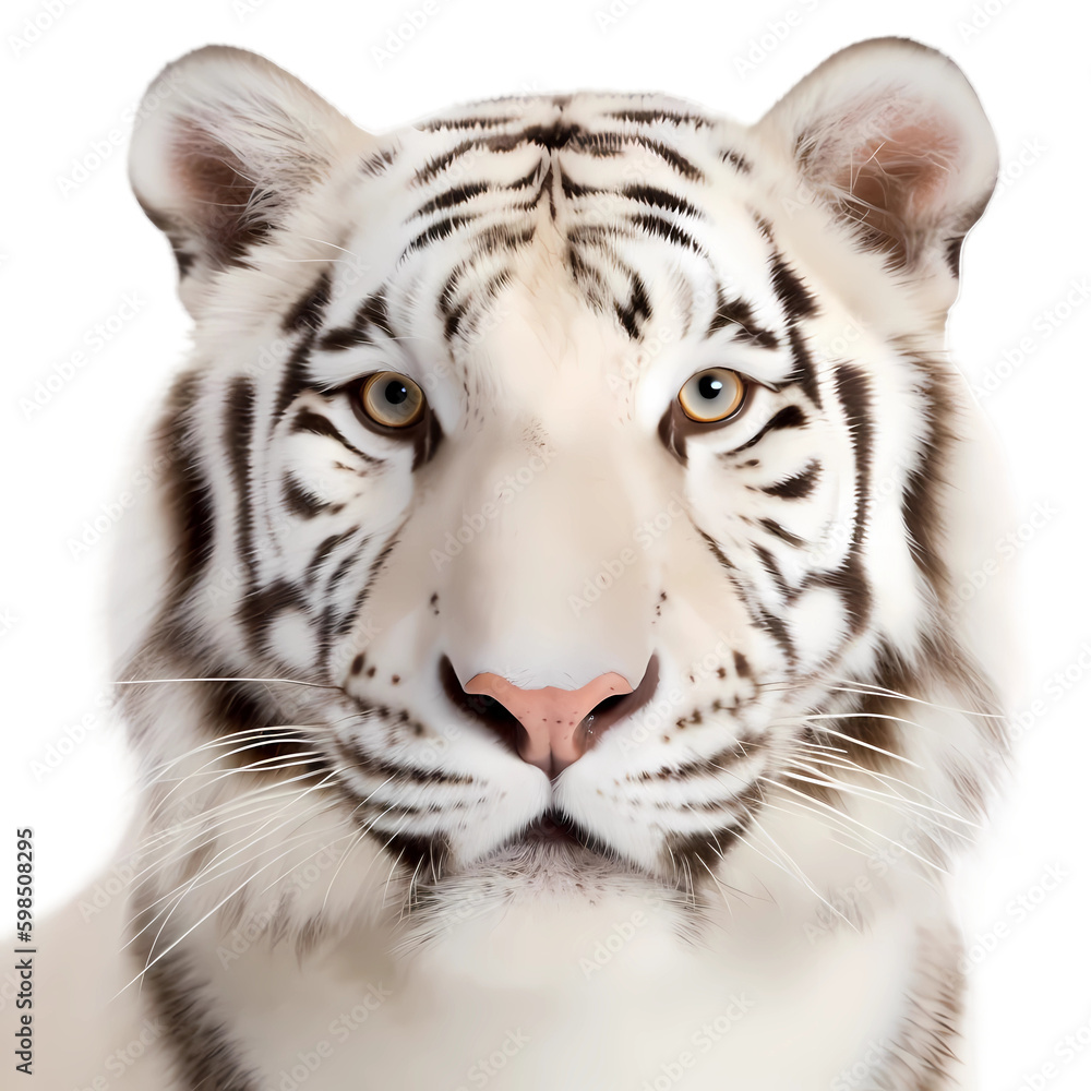 Fototapeta premium white tiger portrait