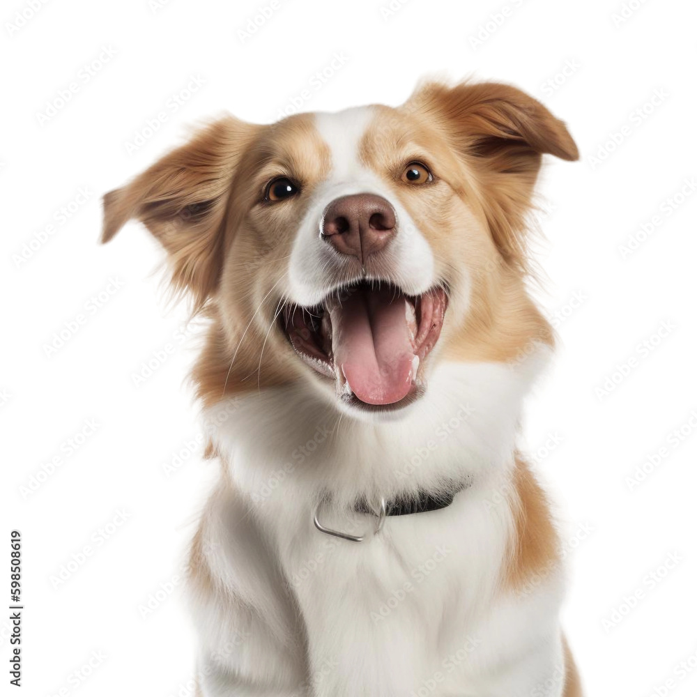 Dog isolated on white background