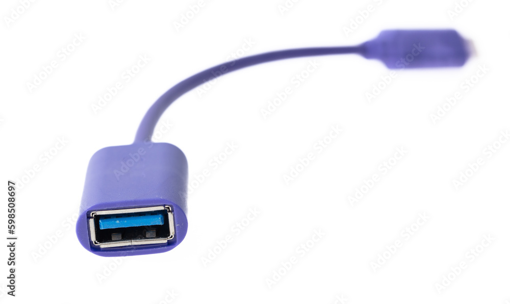 USB adapter isolated on white background USB adapter isolated on white background