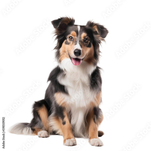 border collie puppy isolated on white
