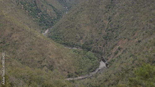 Hand held shot of Valley near Wollomombi Falls, Oxley Wild Rivers National Park, New South Wales, Australia. photo