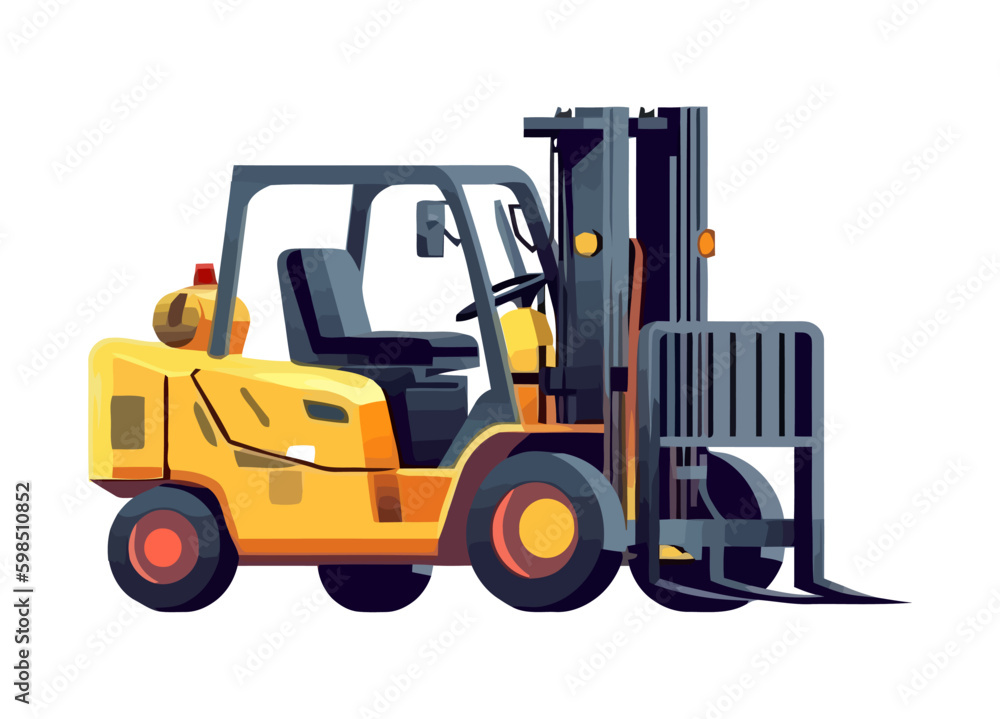 forklift machinery delivering cargo Generative AI