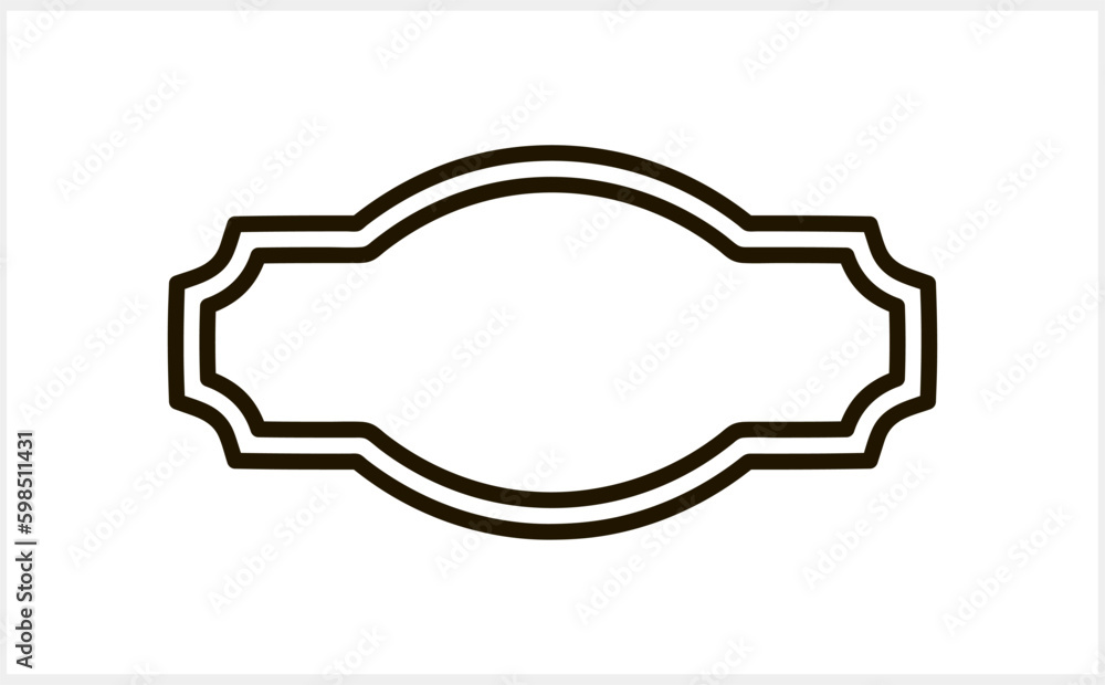 Sketch badge icon isolated Frame border vector stock illustration EPS 10 Sketch badge icon isolated Frame border vector stock illustration EPS 10