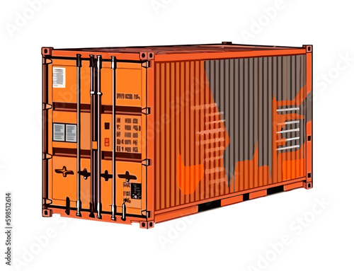 cargo container on commercial merchandise Generative AI