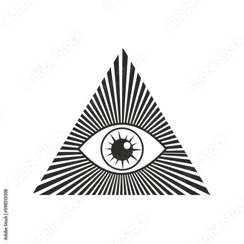 third eye spiritual symbol triangle black stripes