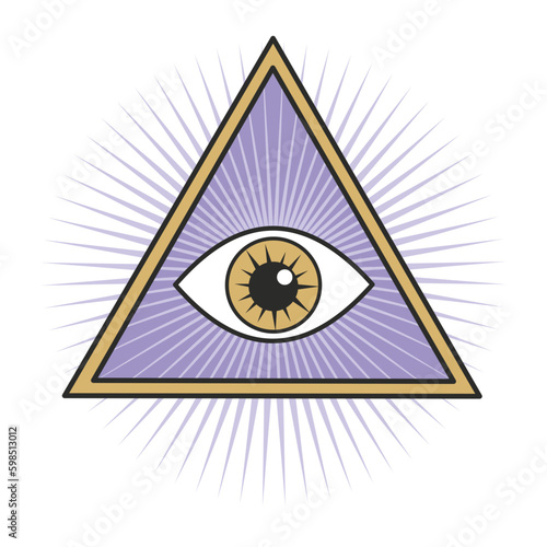 third eye spiritual symbol purple triangle star