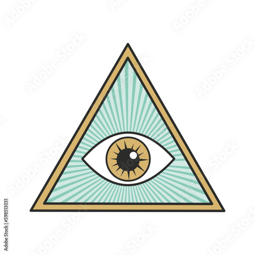 third eye spiritual symbol triangle stripes