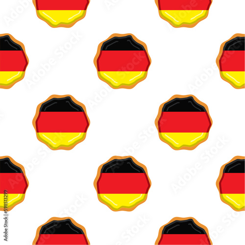 Pattern cookie with flag country Germany in tasty biscuit