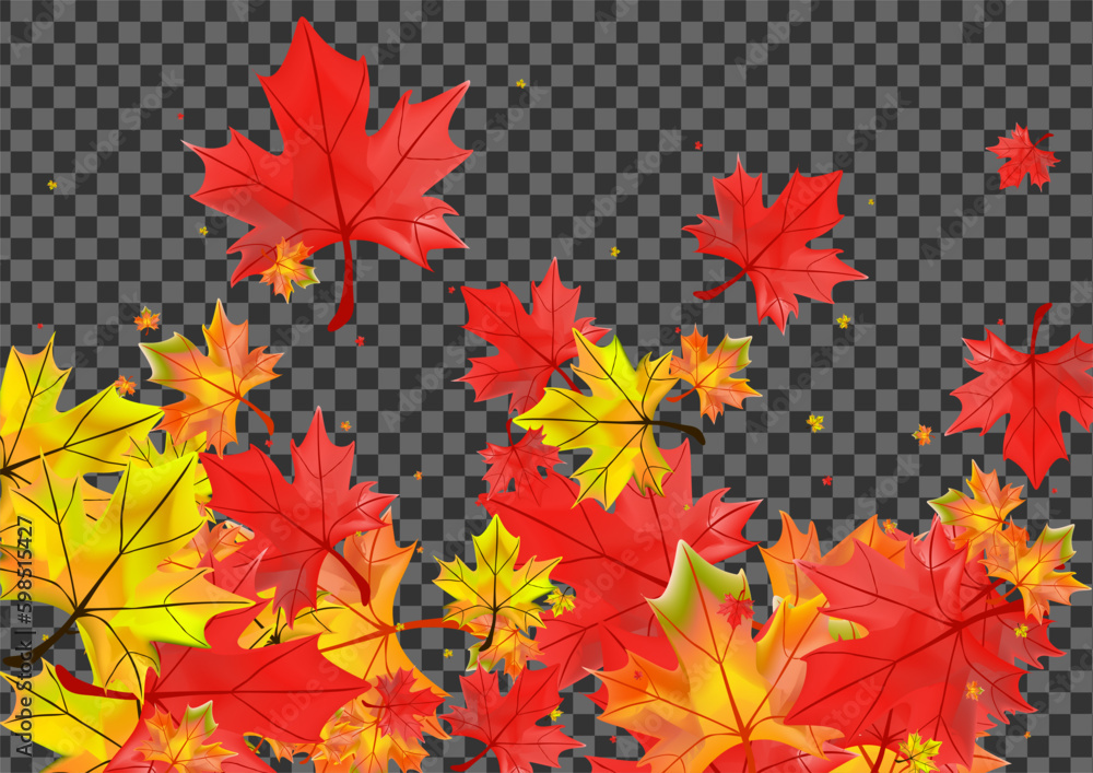 Orange Foliage Background Transparent Vector. Plant November Design. Yellow Bright Leaf. Flying Leaves Frame. Orange Foliage Background Transparent Vector. Plant November Design. Yellow Bright Leaf. Flying Leaves Frame.