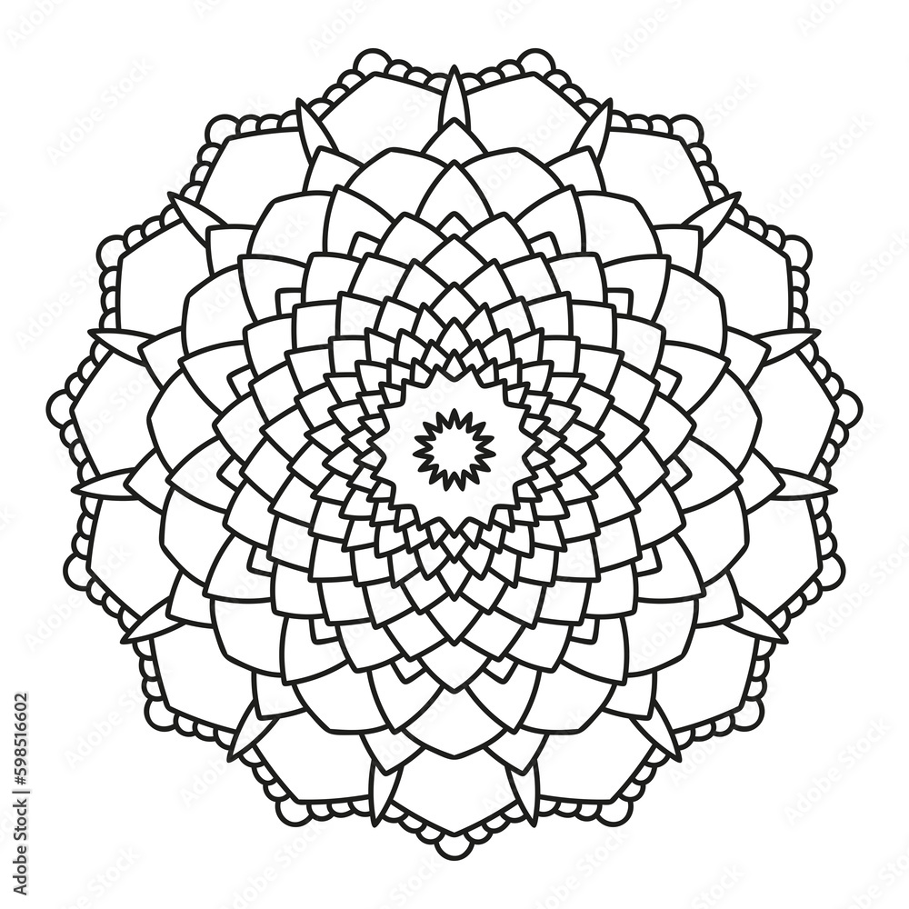 Obraz premium black and white spiritual symbol motif