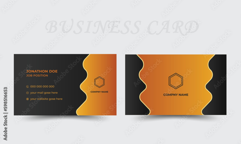 Stylish Business Card. Creative and Clean Business Card Template. Business Card Template. 