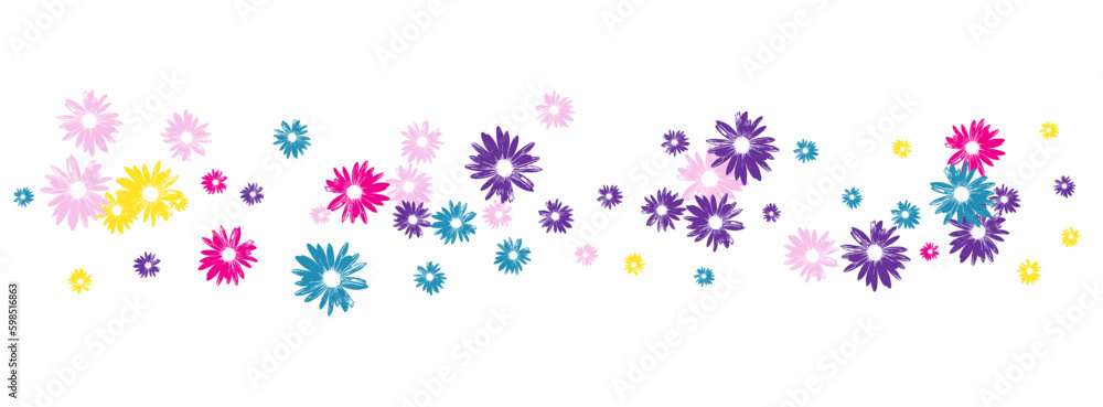 Color Gerbera Background White Vector. Daisy Sweet Illustration. Pink Chamomile Holiday. Artistic Design. Sophistication Purple Garden.