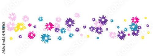 Color Gerbera Background White Vector. Daisy Sweet Illustration. Pink Chamomile Holiday. Artistic Design. Sophistication Purple Garden.