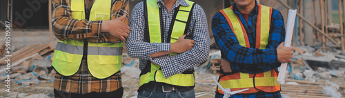 aerial view of construction worker in construction site © Sirikarn Rinruesee