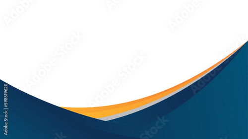 abstract business background with wavy shapes in blue and yellow color