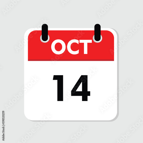 14 october icon with white background