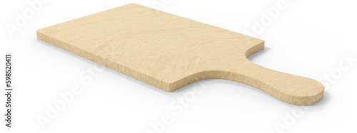 3D Render Wooden Cutting Board CutOut