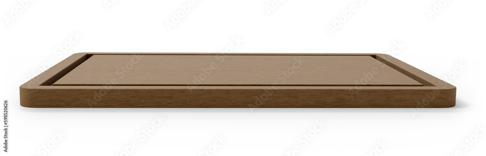 3D Render Brown Chopping Board CutOut 3D Render Brown Chopping Board CutOut
