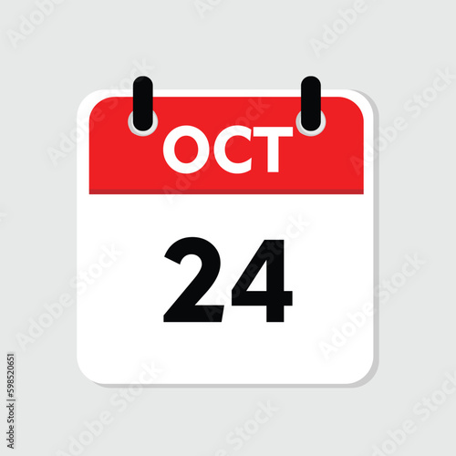 24 october icon with white background
