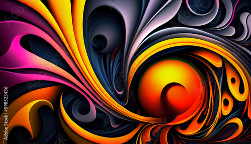 Generative AI  Chromatic Fusion  A Bold and Lively Abstract Wallpaper Background