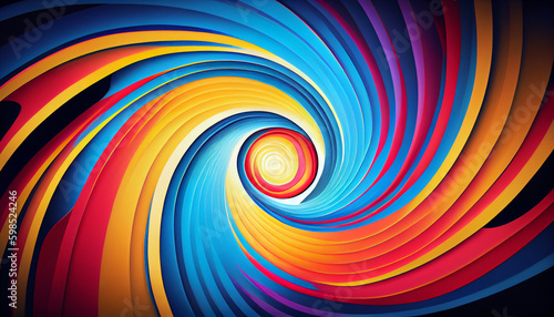 Generative AI  Colorful Whirlwind  A Spirited and Vibrant Wallpaper Design