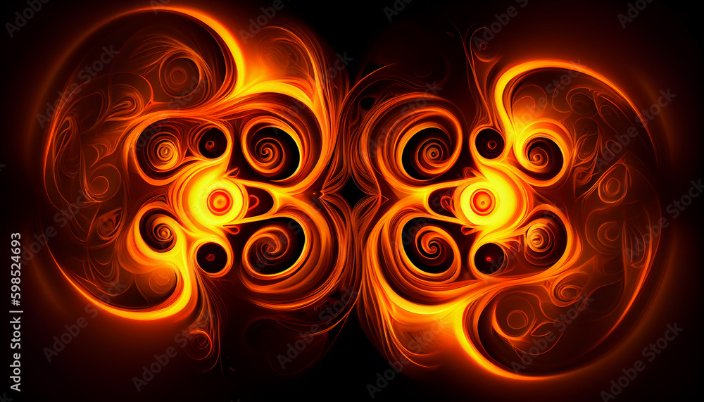 Generative AI, Radiant Rhythm: Abstract Background in Two Bright Colors Generative AI, Radiant Rhythm: Abstract Background in Two Bright Colors